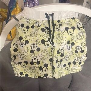 Disney Mickey Mouse Yellow Black Shorts